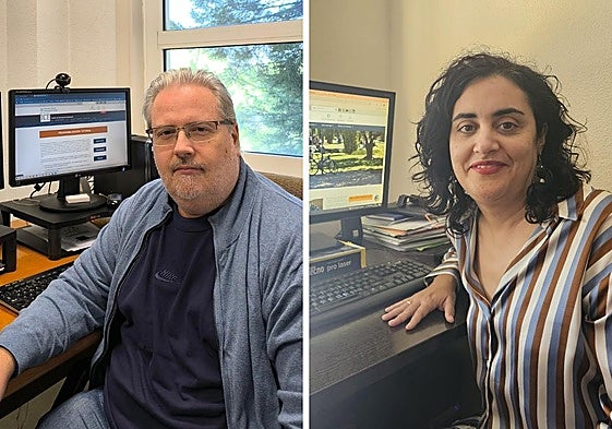 Los investigadores de la UA, Antonio Carrasco y Esther Heredia.