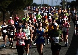 Corredores en una maratón.
