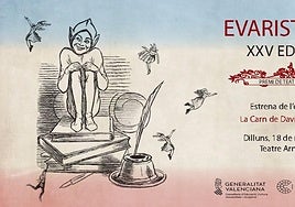 Invitación al estreno de la obra de teatro en valenciano, Premio Evarist García.