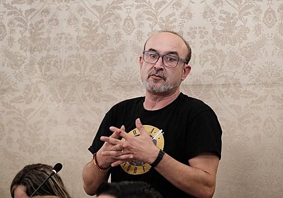 El portavoz de EU-Podem, Manolo Copé, en un pleno.