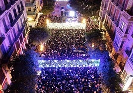Nochevieja en la Rambla de Alicante.