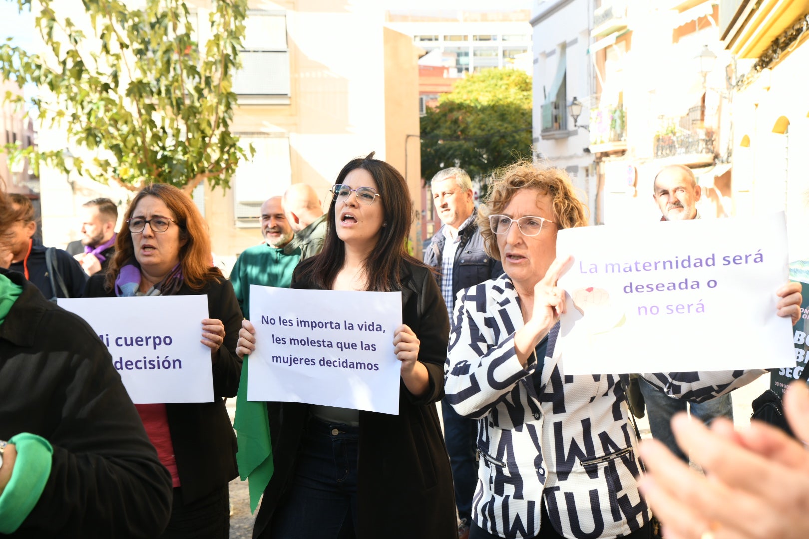 Protesta contra la oficina «antiaborto» de Alicante