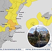 Activada la alerta naranja por vientos de 90 km/h en el interior de Alicante