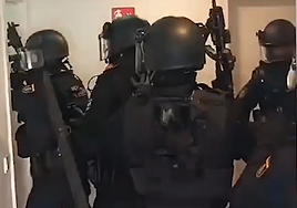 Imágenes de la operación policial.