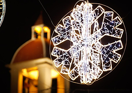Alumbrado navideño en Elche.