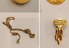 Parte de las joyas sustraidas por la arrestada.