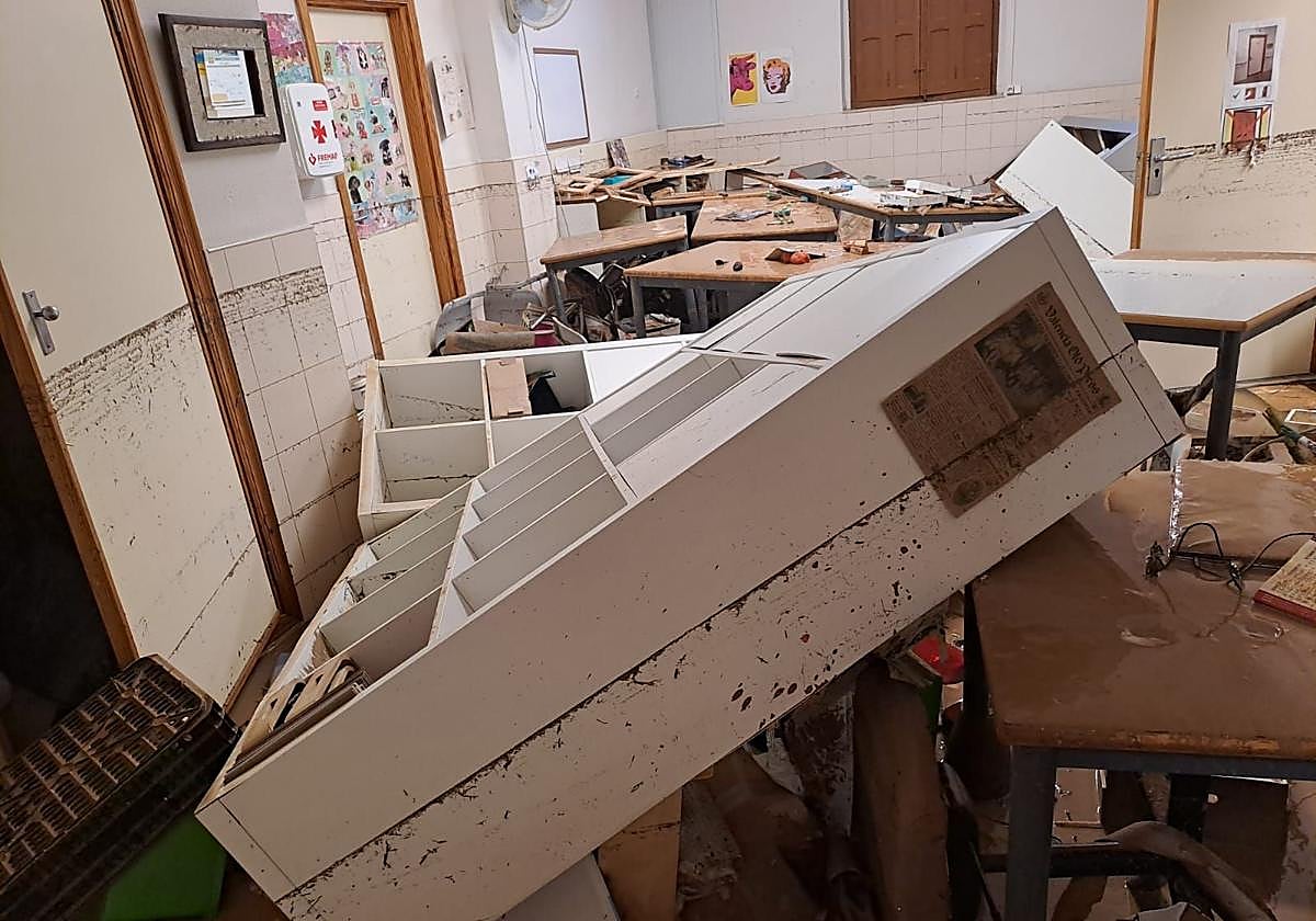 Centro ocupacional de La Torre de Valencia, devastado por la DANA