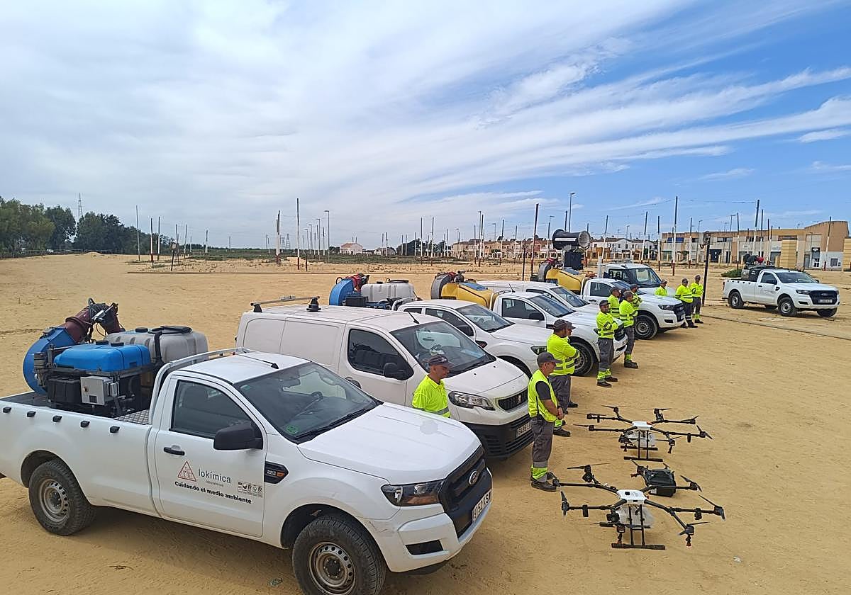 Vehículos fumigadores con drones.
