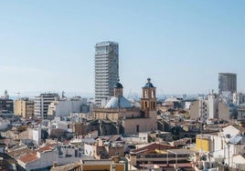Panorámica de las azoteas del casco antiguo de Alicante.