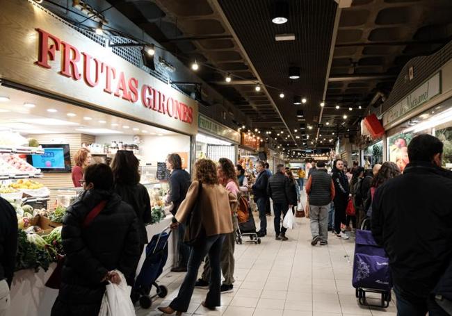 Mercado Central durante los días de Navidad.