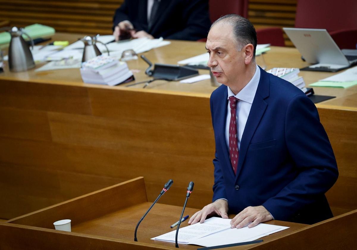 Juan Carlos Valderrama, en su primera comparecencia en Les Corts.