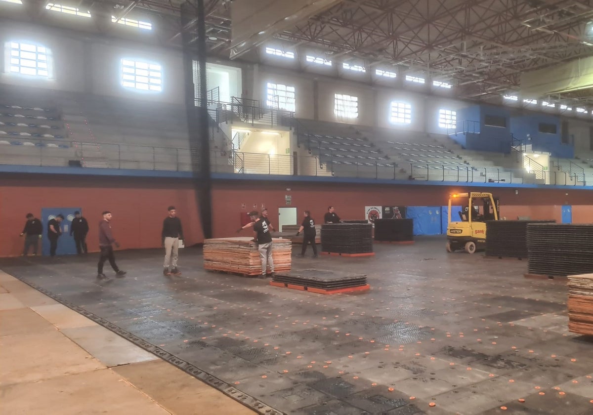 Image of the venue's preparation work