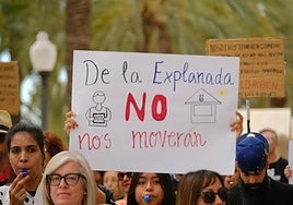 Manifestación de los comerciantes.