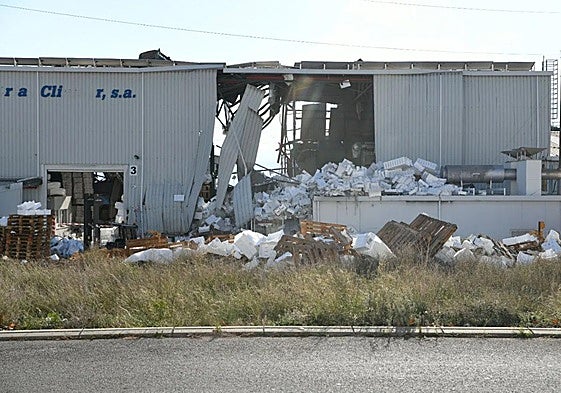 Estado en que quedó la nave siniestrada en Ibi.