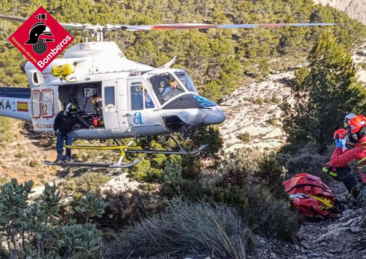 Imagen secundaria 1 - Rescate del corredor en Polop.