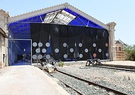 Parte trasera de la Casa Mediterráneo de Alicante, en la antigua estación de tren de Benalúa.