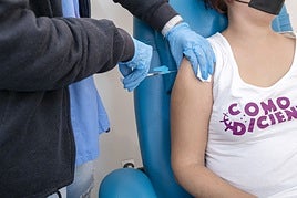 Vacunación en el Hospital General de Alicante.