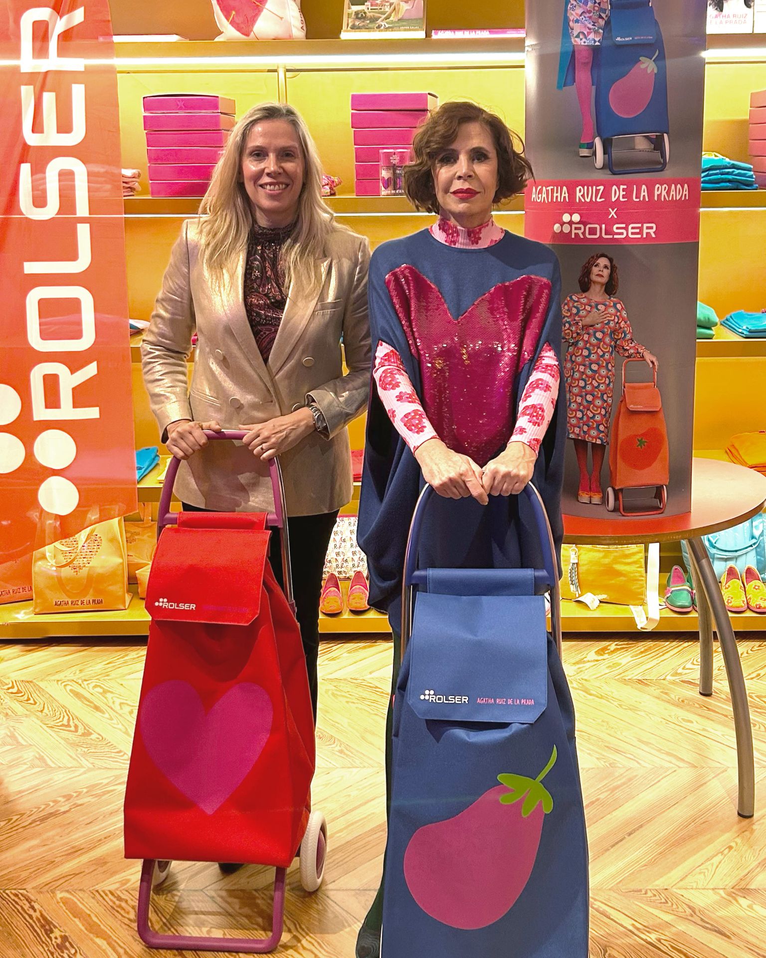 Colección de Rolser y Agatha Ruiz de la Prada presentada en Madrid.