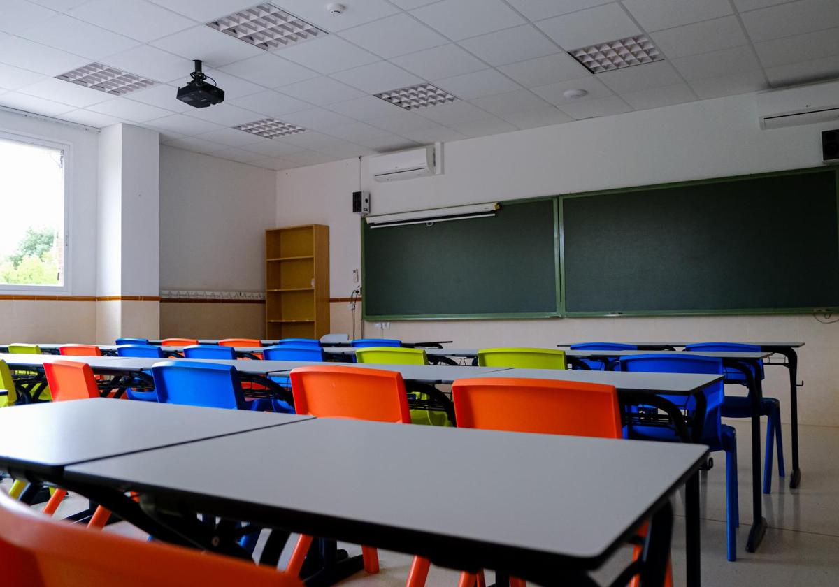 Aulas de un colegio de Alicante.