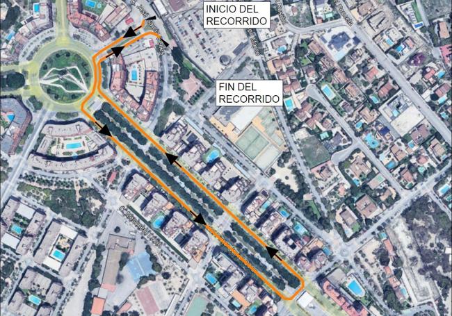 Nuevo recorrido del coso multicolor de las Hogueras de Alicante.