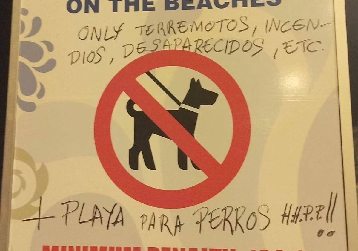 Vandalismo en las playas de Santa Pola para reclamar más espacios caninos