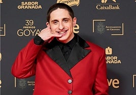 Actor Óscar Lastre en los Goya,