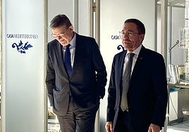 Puig con Perelló en Casa Mediterráneo.