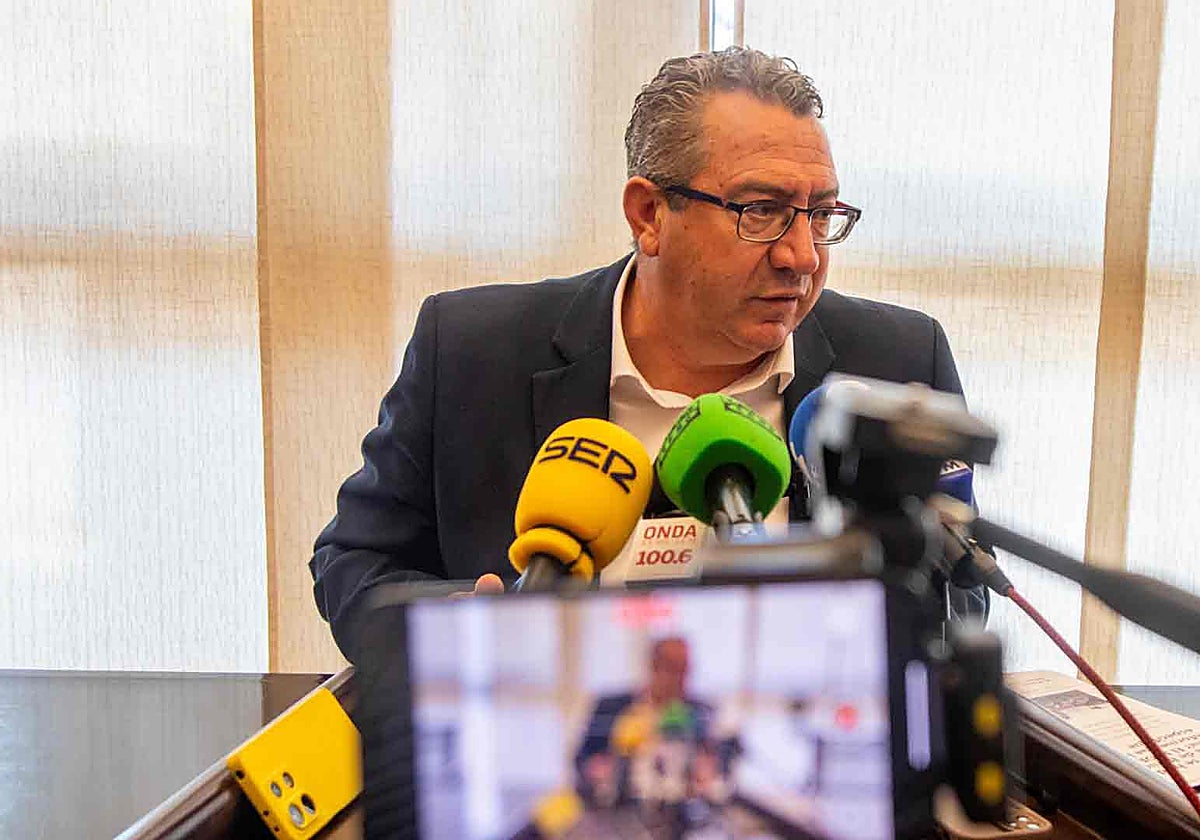 Toni Pérez durante su comparecencia de hoy