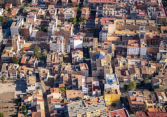 Vista aérea del municipio de Mutxamel.