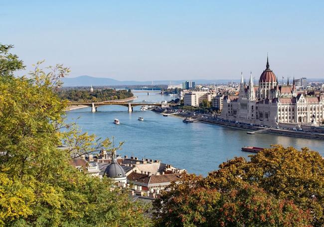 View of the Budapest Parliament.
