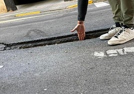 Estado de la calle cortada al tráfico.