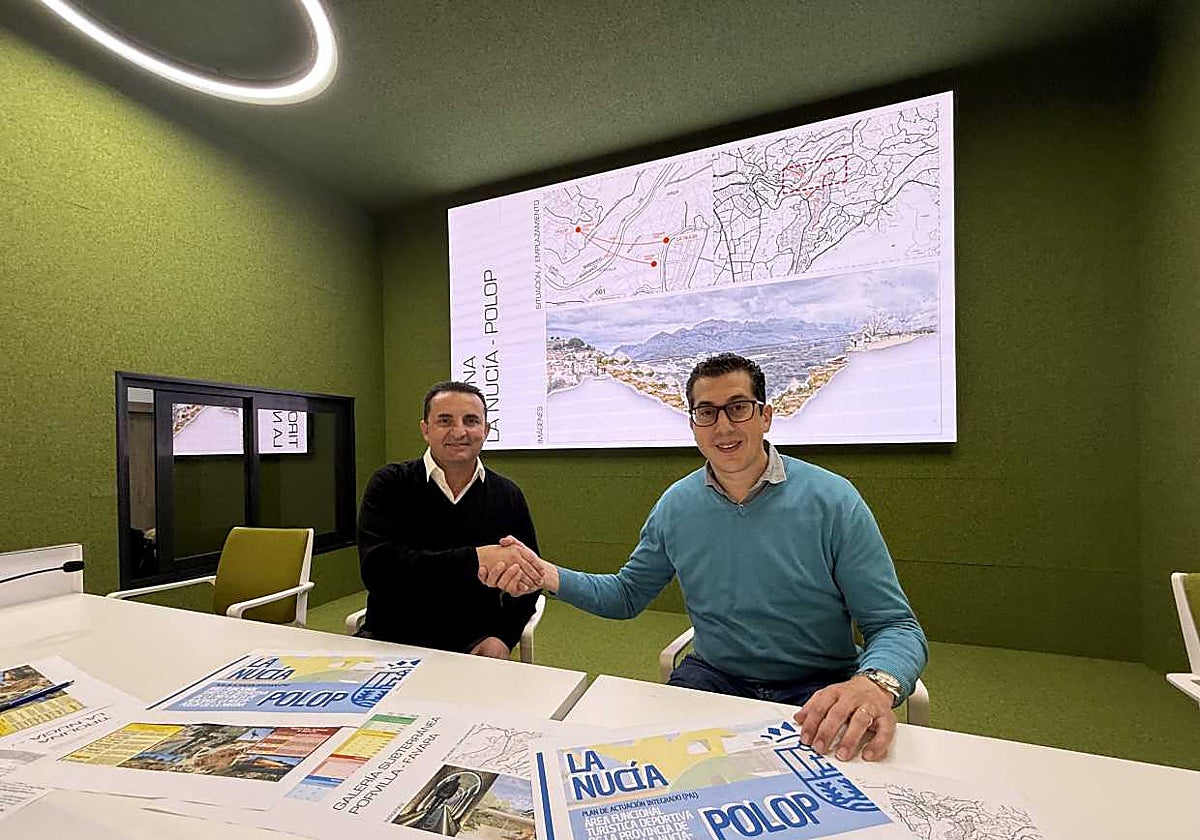 Bernabé Cano y José Luis Susmozas, alcaldes de La Nucía y Polop