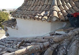 Trabajos en el exterior de la cúpula del Santuario.