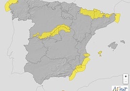 El tiempo en Alicante: La dana activa la alerta amarilla por precipitaciones intensas