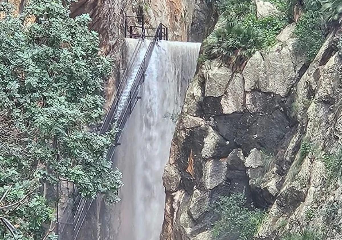 La presa de Isbert, esta semana.