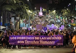 Manifestación del 8M en Alicante.