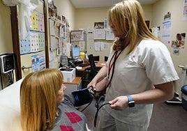 Consulta de un centro de salud.