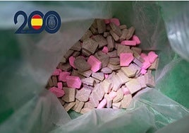 Imagen de archivo de una incautación de pastillas de éxtasis.