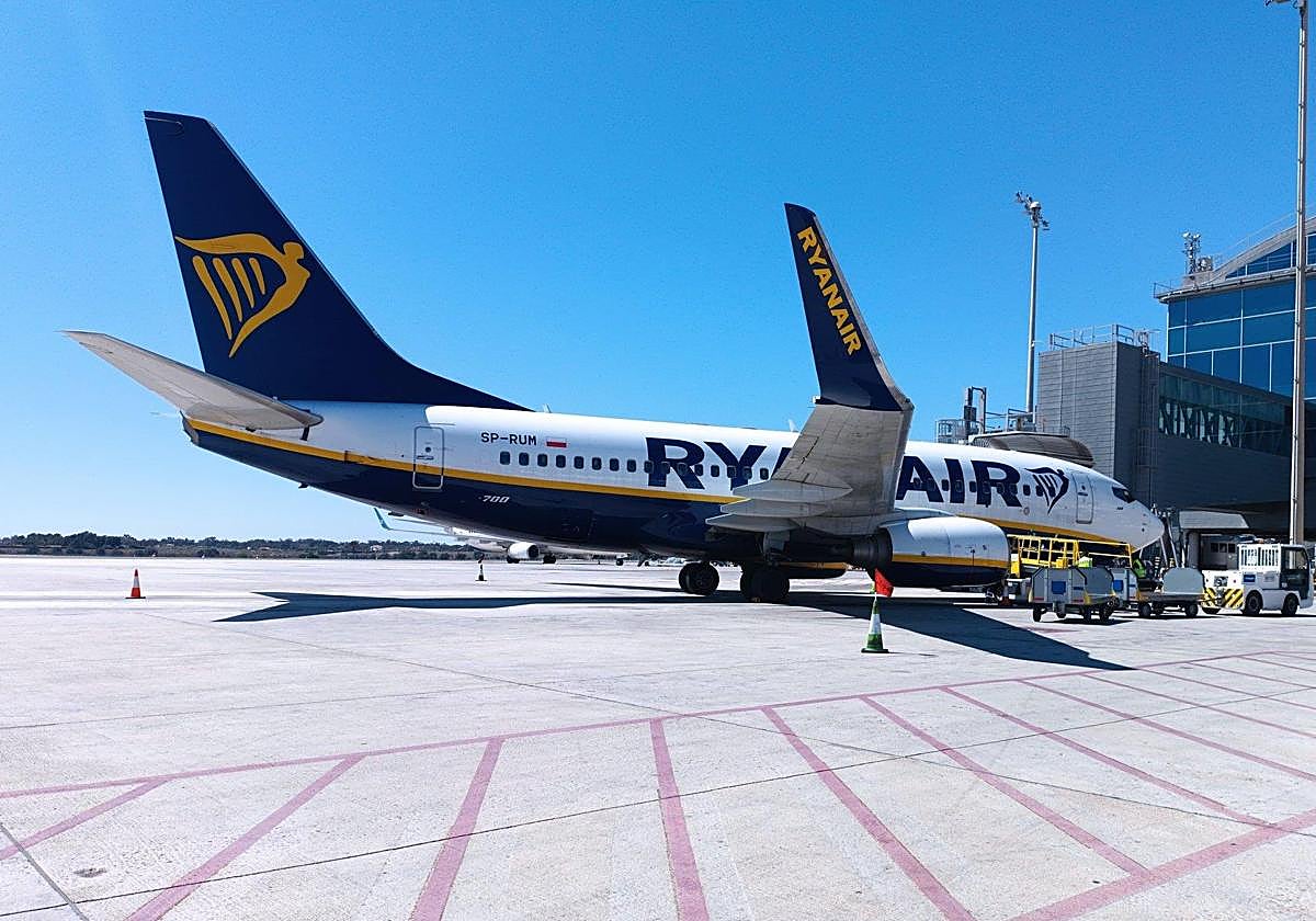 'El pequeñín' de Ryanair, este lunes en Alicante.