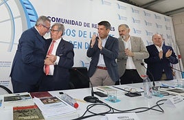 El presidente de la Generalitat, Carlos Mazón, este sábado en Riegos de Levante.