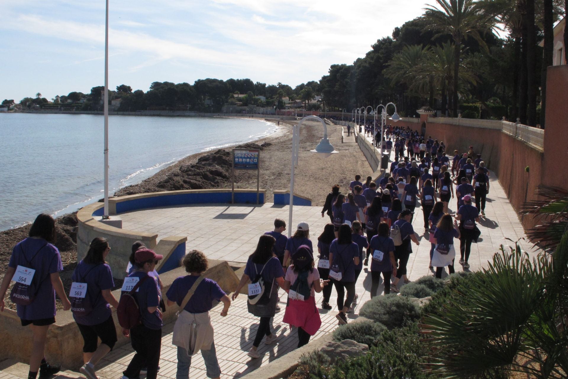 Cientos de personas salen a la calle en Dénia por la lucha contra el cáncer