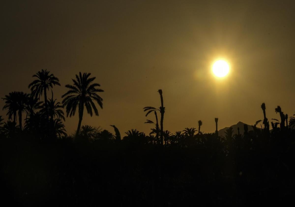 Puesta de sol.