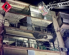 Incendio del bloque de viviendas.