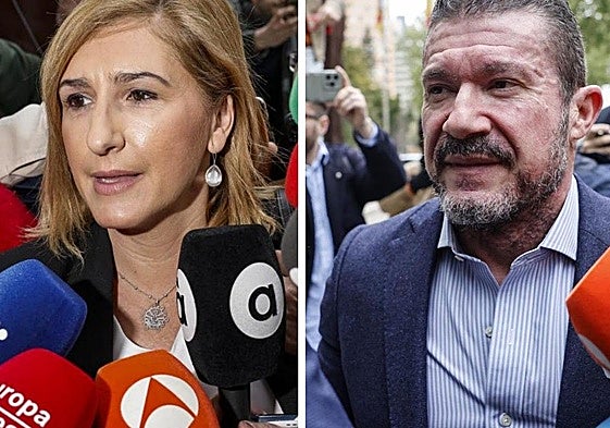 Salomé Pradas y Emilio Argüeso, a su entrada a los juzgados de Valencia este viernes.