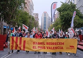 La manifestación del 25 d'abril vuelve a Alicante para clamar por «la valencianidad del sur» de la Comunitat