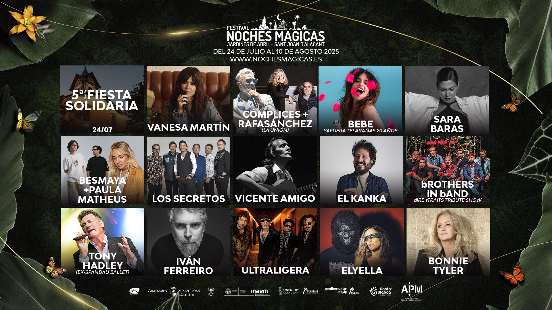 Artistas cofirmados.