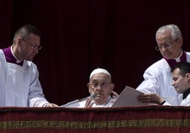 Pope Francis' last Urbi et Orbi blessing, this very Sunday at the Vatican.