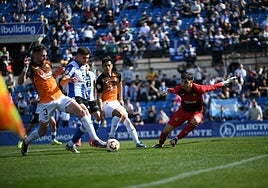 Agus Coscia, durante un partido en el Rico Pérez.