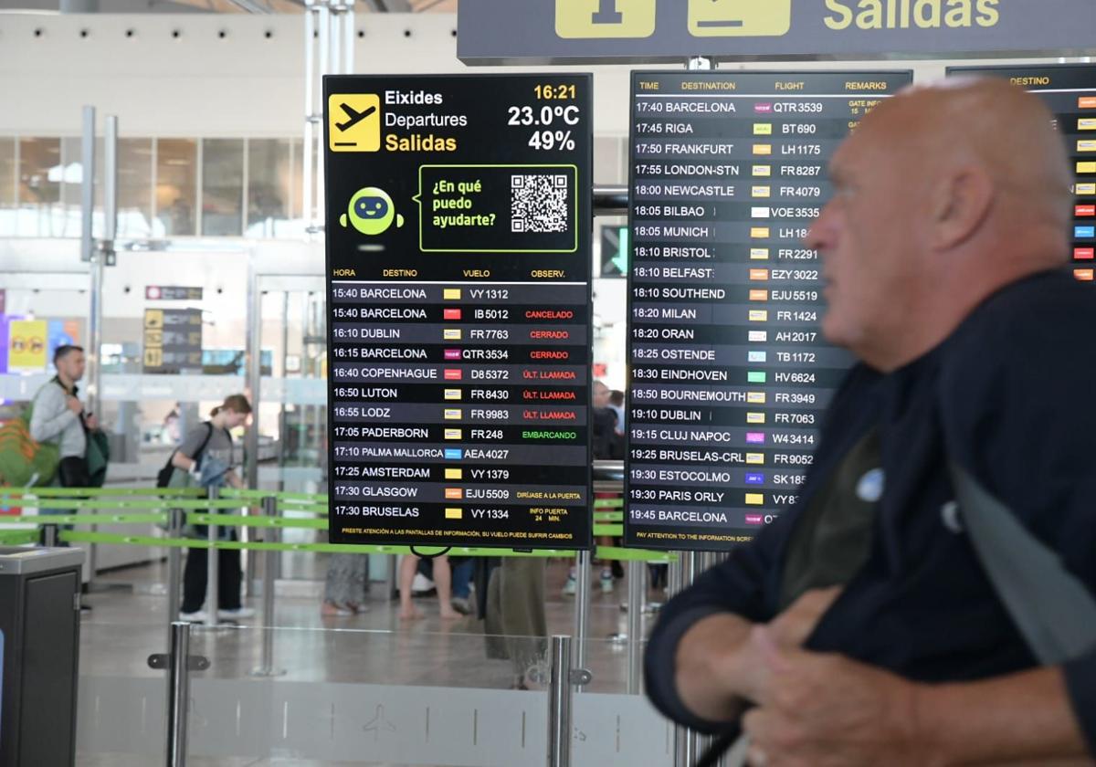 El corte de luz obligó a retrasar más de 30 vuelos en el aeropuerto de Alicante-Elche