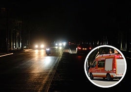 Barrio de La Florida sin luz/Furgoneta de los Bomberos durante el día del apagón.